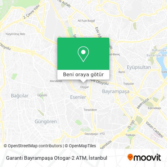 Garanti Bayrampaşa Otogar-2 ATM harita