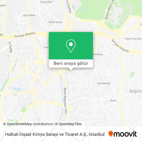 Halkalı İnşaat Kimya Sanayi ve Ticaret A.Ş. harita