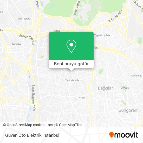 Güven Oto Elektrik harita