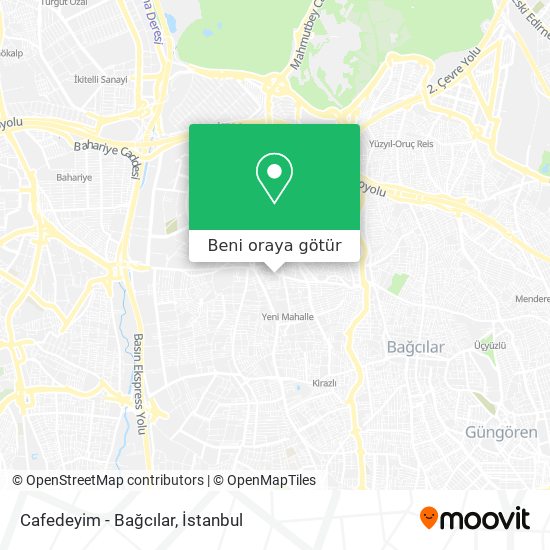 Cafedeyim - Bağcılar harita