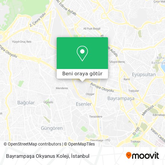 Bayrampaşa Okyanus Koleji harita