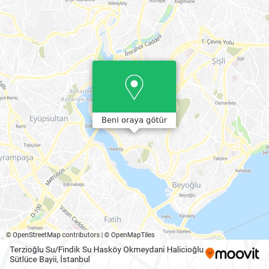 Terzioğlu Su / Findik Su Hasköy Okmeydani Halicioğlu Sütlüce Bayii harita