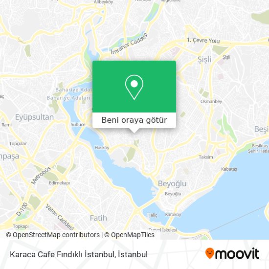 Karaca Cafe Fındıklı İstanbul harita