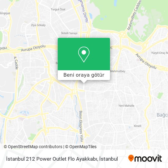 İstanbul 212 Power Outlet Flo Ayakkabı harita