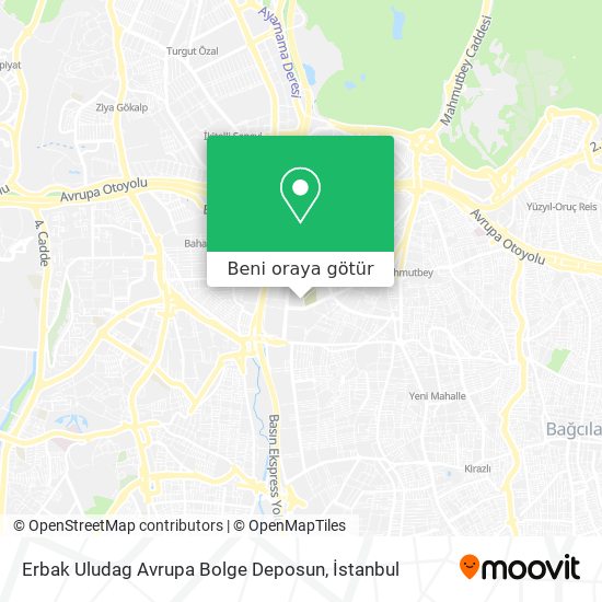 Erbak Uludag Avrupa Bolge Deposun harita