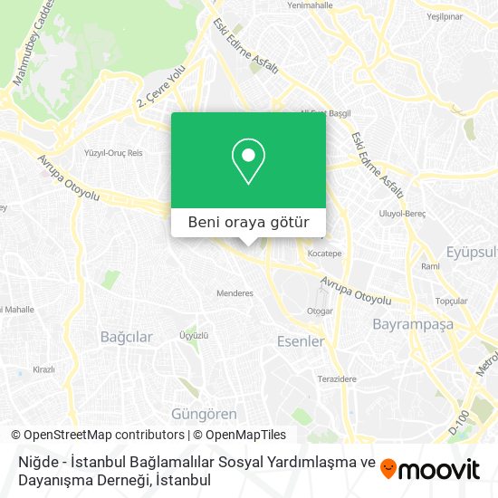 Niğde - İstanbul Bağlamalılar Sosyal Yardımlaşma ve Dayanışma Derneği harita