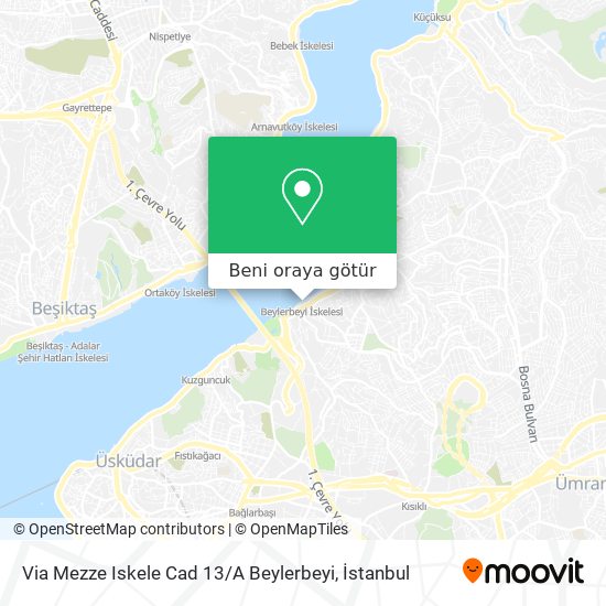 Via Mezze Iskele Cad 13 / A Beylerbeyi harita