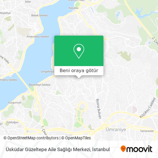 Üsküdar Güzeltepe Aile Sağlığı Merkezi harita