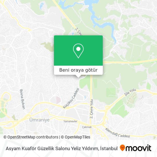 Asyam Kuaför Güzellik Salonu Yeliz Yıldırım harita