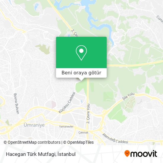 Hacegan Türk Mutfagi harita