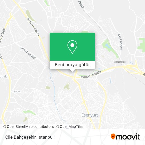 Çile Bahçeşehir harita