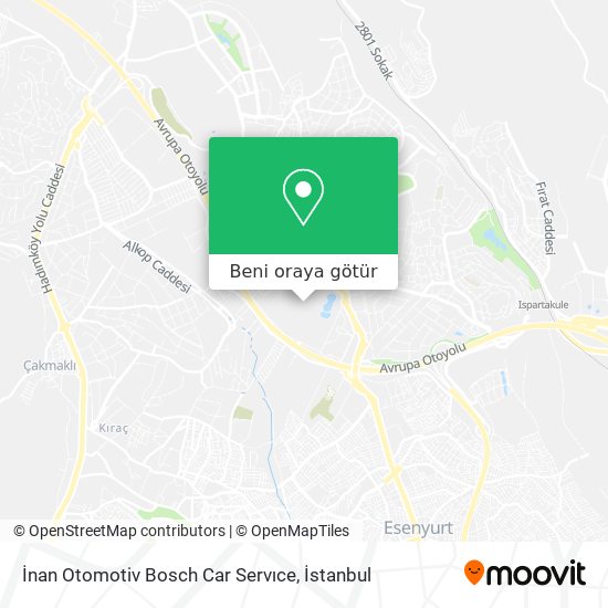 İnan Otomotiv Bosch Car Servıce harita