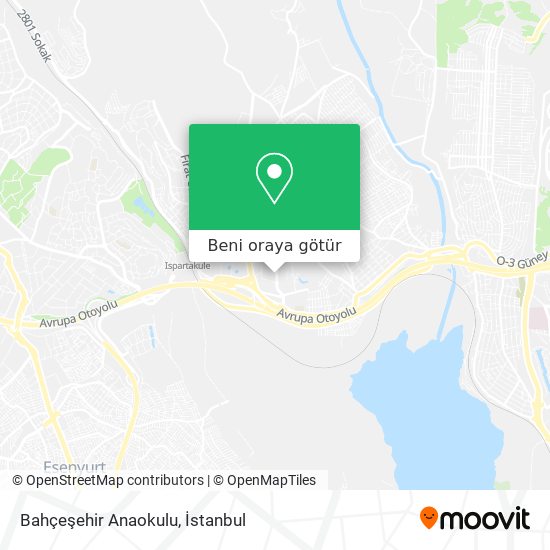 Bahçeşehir Anaokulu harita