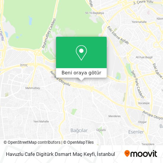 Havuzlu Cafe Digitürk Dsmart Maç Keyfi harita