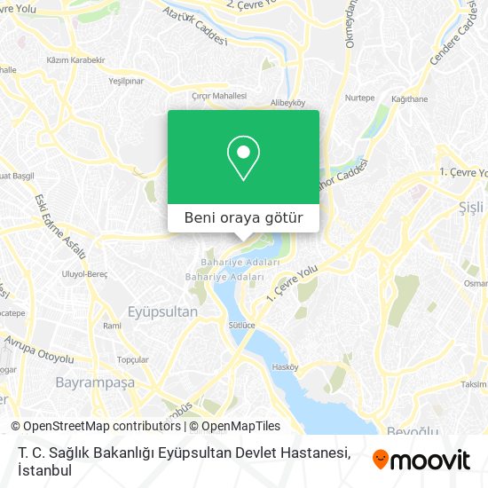T. C. Sağlık Bakanlığı Eyüpsultan Devlet Hastanesi harita