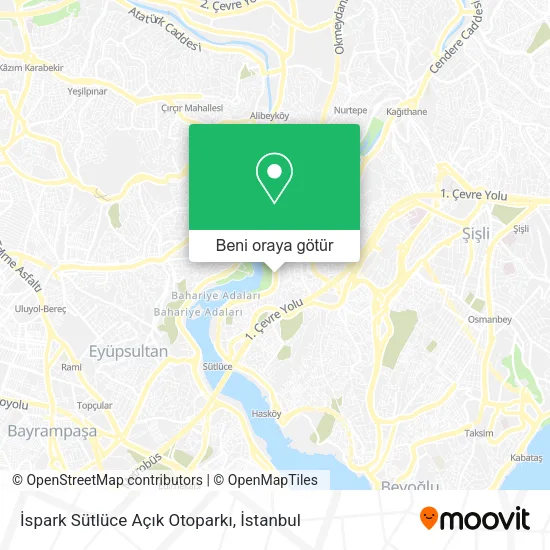 İspark Sütlüce Açık Otoparkı harita