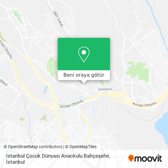 Istanbul Çocuk Dünyası Anaokulu Bahçeşehir harita