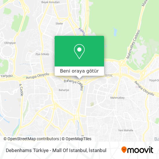 Debenhams Türkiye - Mall Of Istanbul harita