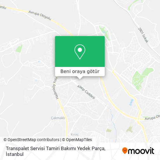 Transpalet Servisi Tamiri Bakımı Yedek Parça harita