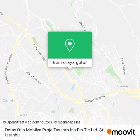 Detay Ofis Mobilya Proje Tasarım İnş Dış Tic.Ltd .Şti harita