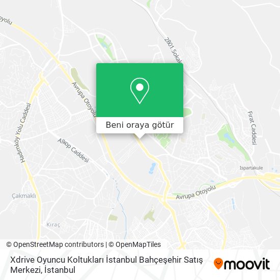 Xdrive Oyuncu Koltukları İstanbul Bahçeşehir Satış Merkezi harita