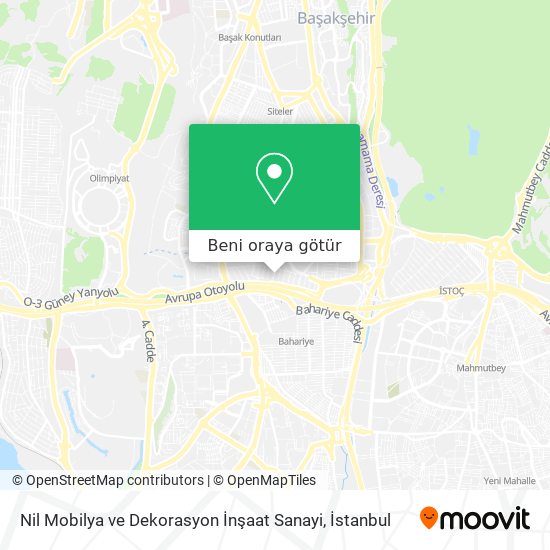 Nil Mobilya ve Dekorasyon İnşaat Sanayi harita