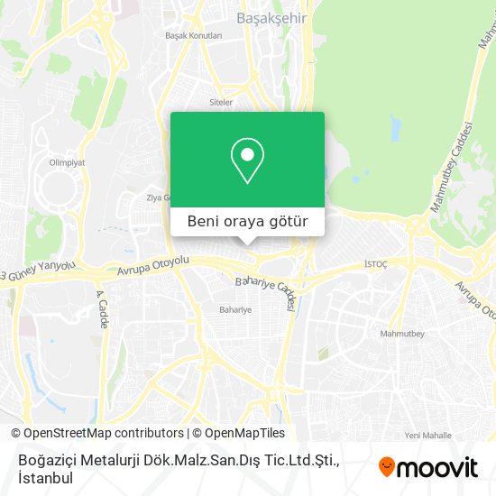 Boğaziçi Metalurji Dök.Malz.San.Dış Tic.Ltd.Şti. harita