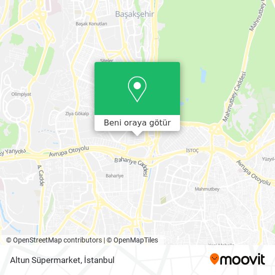 Altun Süpermarket harita