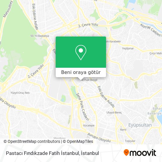 Pastacı Fındıkzade Fatih İstanbul harita