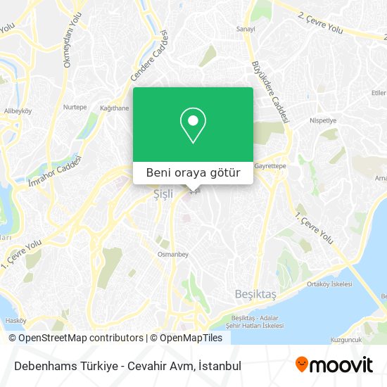Debenhams Türkiye - Cevahir Avm harita
