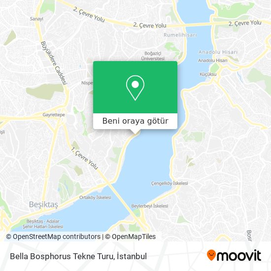 Bella Bosphorus Tekne Turu harita