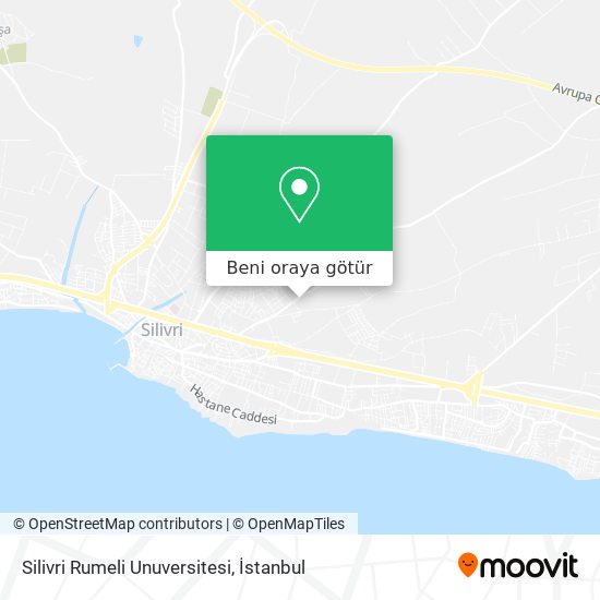 Silivri Rumeli Unuversitesi harita