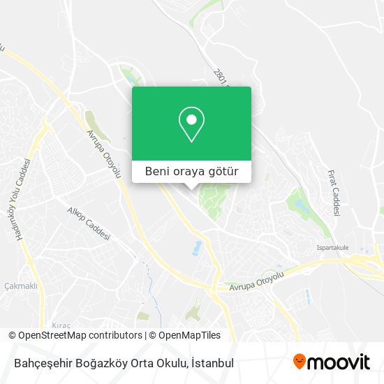 Bahçeşehir Boğazköy Orta Okulu harita