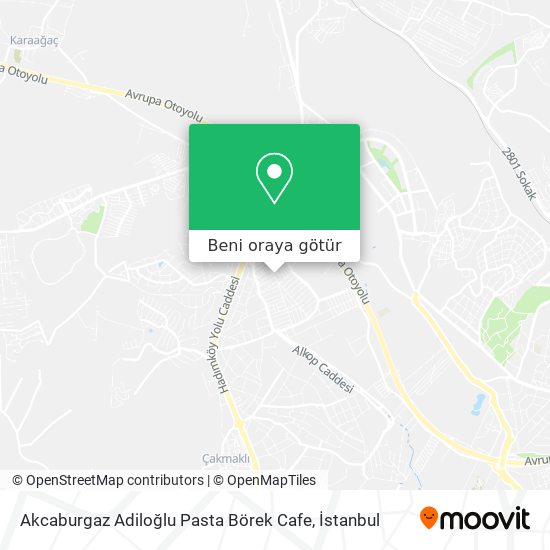 Akcaburgaz Adiloğlu Pasta Börek Cafe harita