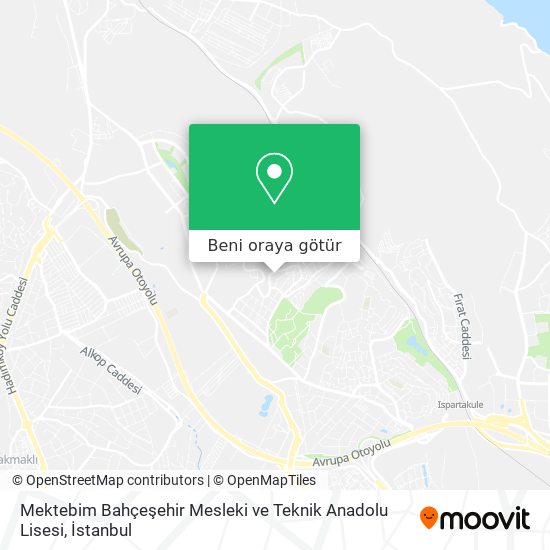 Mektebim Bahçeşehir Mesleki ve Teknik Anadolu Lisesi harita