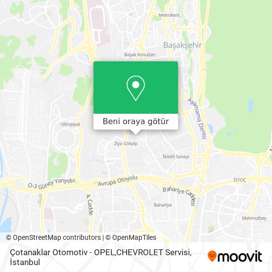 Çotanaklar Otomotiv - OPEL,CHEVROLET Servisi harita