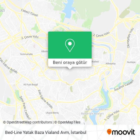 Bed-Line Yatak Baza Vialand Avm harita