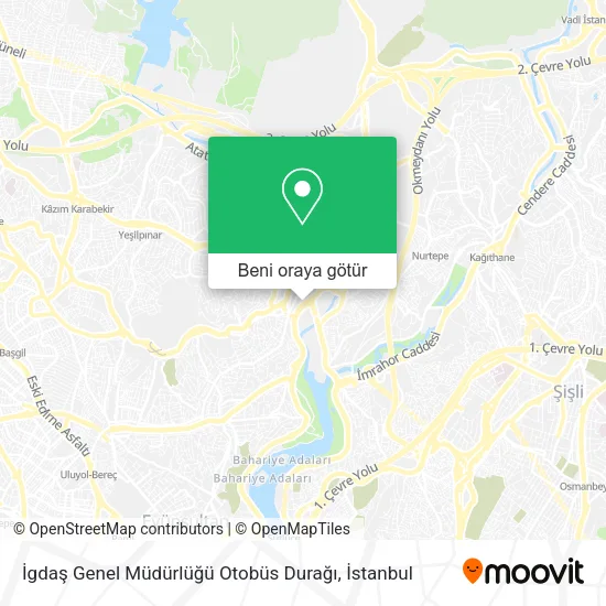 İgdaş Genel Müdürlüğü Otobüs Durağı harita