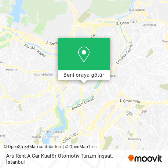 Artı Rent A Car Kuaför Otomotiv Turizm İnşaat harita