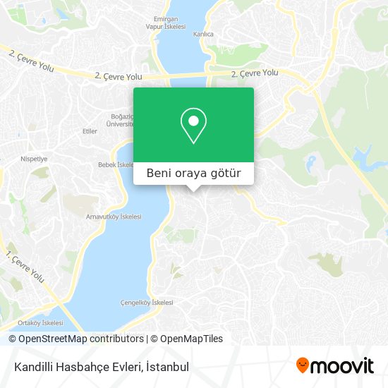 Kandilli Hasbahçe Evleri harita