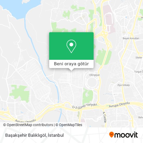 Başakşehir Balıklıgöl harita