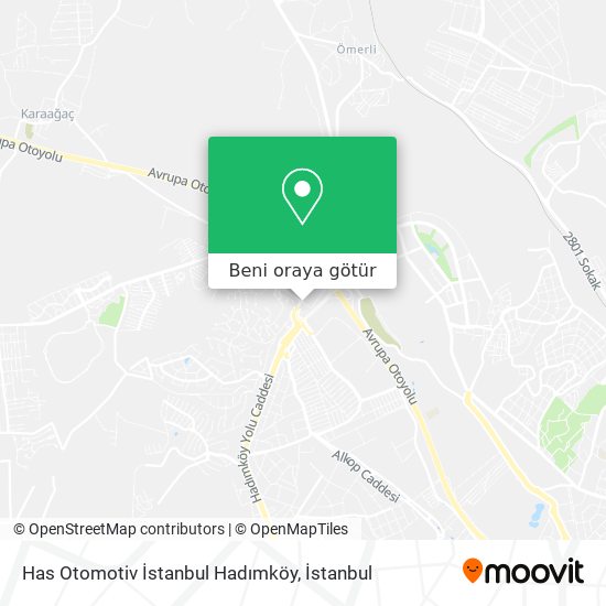 Has Otomotiv İstanbul Hadımköy harita