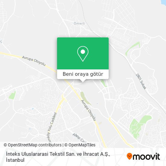 İnteks Uluslararasi Tekstil San. ve İhracat A.Ş. harita