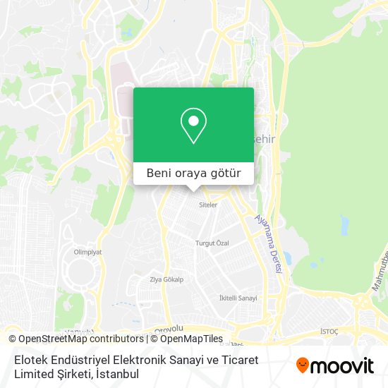 Elotek Endüstriyel Elektronik Sanayi ve Ticaret Limited Şirketi harita