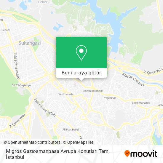 Mıgros Gazıosmanpasa Avrupa Konutları Tem harita
