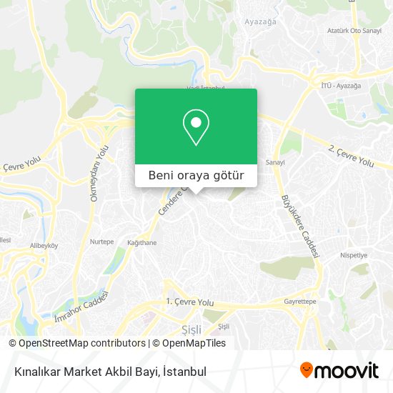 Kınalıkar Market Akbil Bayi harita