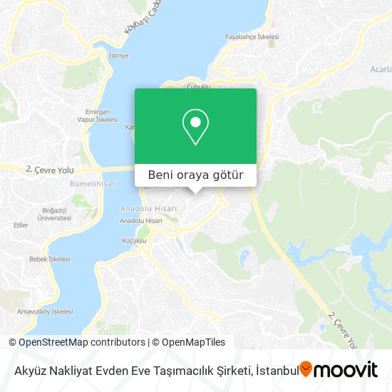 Akyüz Nakliyat Evden Eve Taşımacılık Şirketi harita