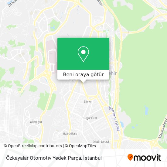 Özkayalar Otomotiv Yedek Parça harita