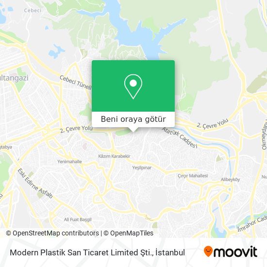 Modern Plastik San Ticaret Limited Şti. harita