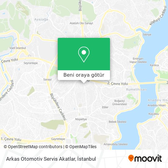 Arkas Otomotiv Servis Akatlar harita